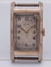 4u2fix - 1937 - Elgin Cal. 488 Men's 21mm Gold Tone Wind Art Deco Watch
