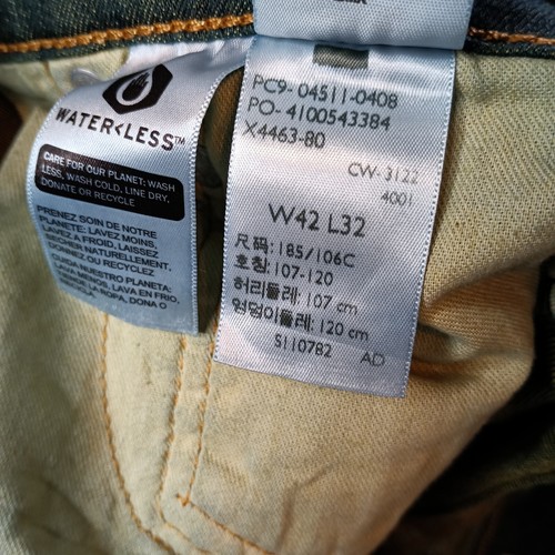 Levi's 511 Slim Fit Jeans Men's 42x32 Playa Green Stretch Slim Throughout Cotton - Picture 7 of 9
