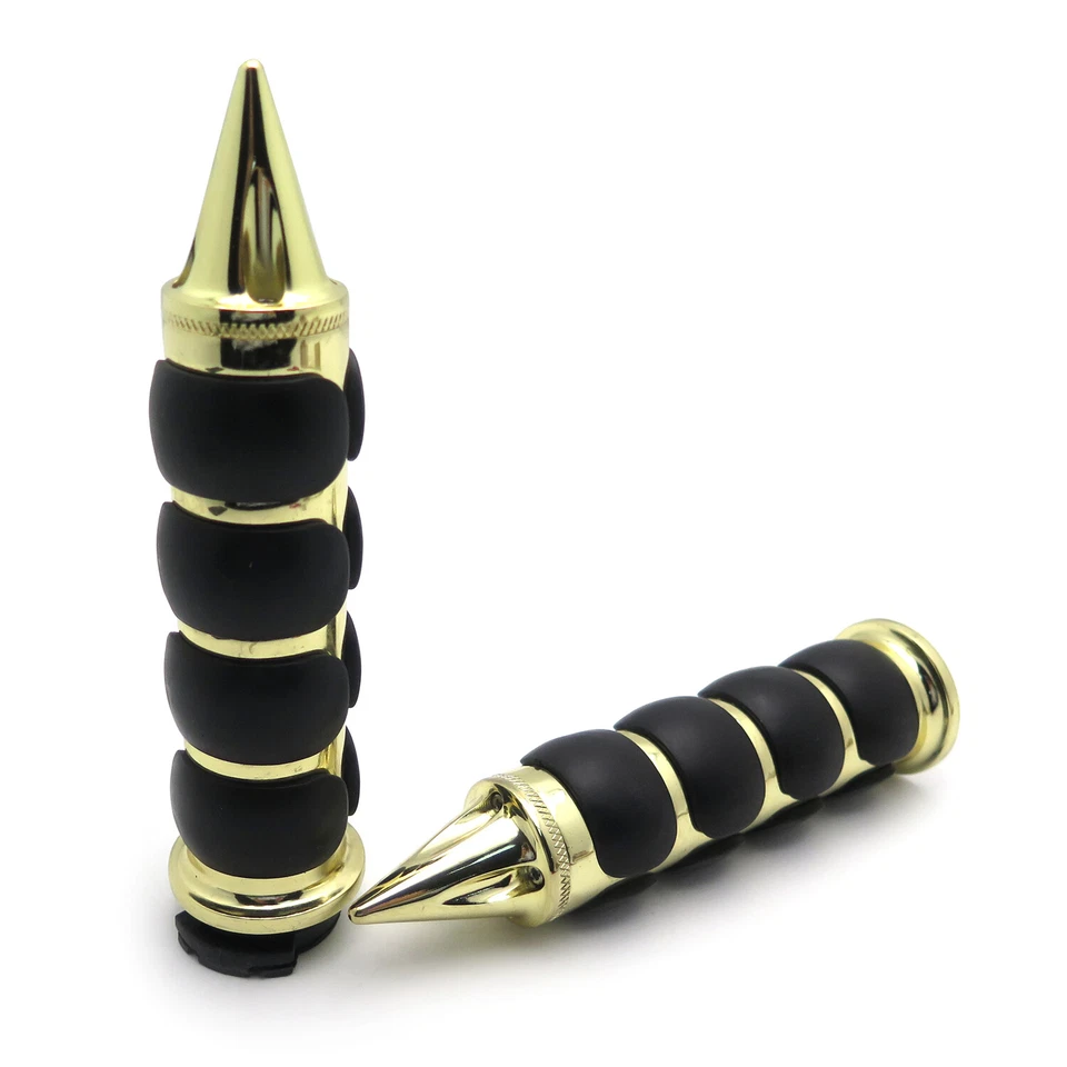 Empuñaduras de manillar HTTMT para motocicleta de 1" aptas para Harley V-Rod Night Street V varilla dorada Foto 4 de 4