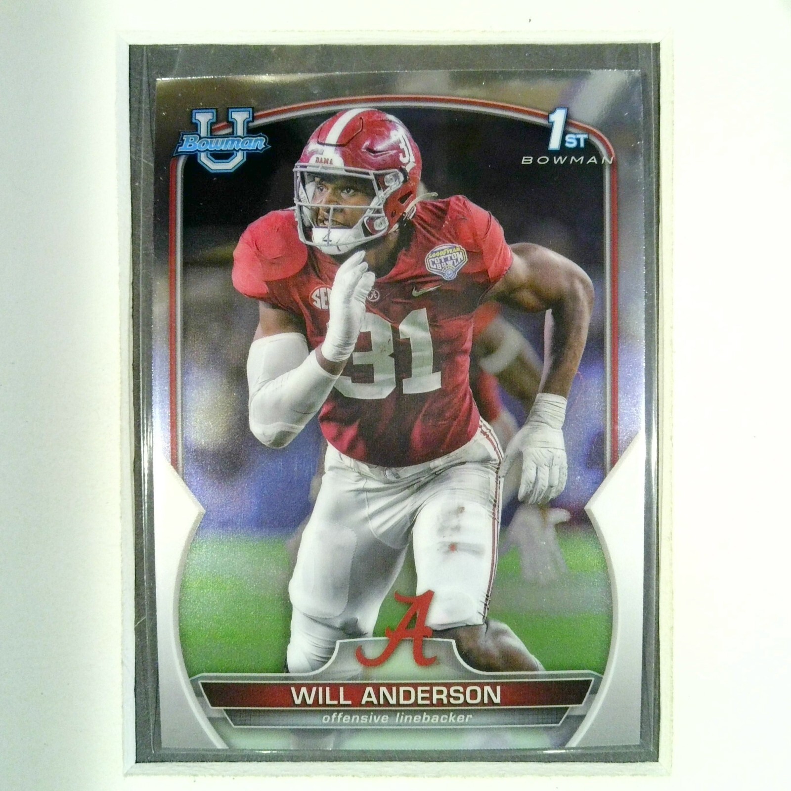 #52 Will Anderson - Alabama Crimson Tide 1st 2022 Bowman Chrome University