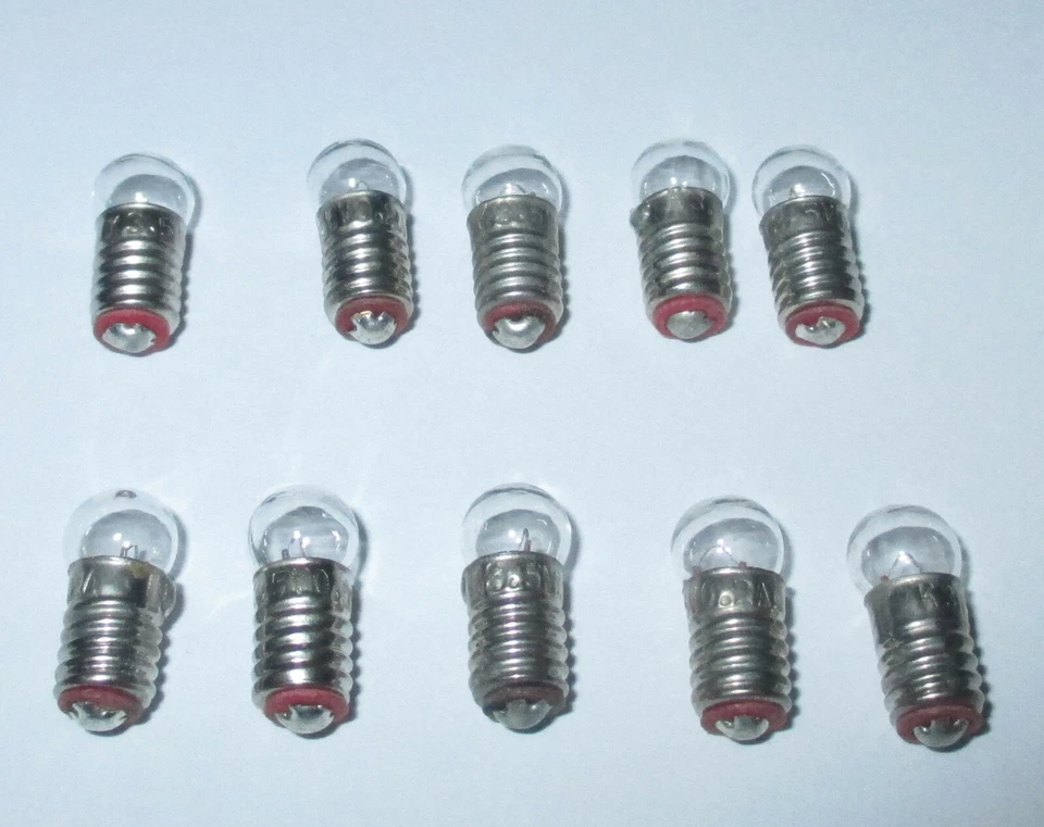 KAHLERT Glühbirne E5.5 3,5 Volt für Krippen-, Puppenhauslampen 10 Stück *NEU*