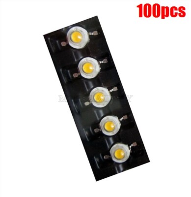 100Pcs 3W Led Chip High Power Led Beads 200Lm Warm White New Ic tm