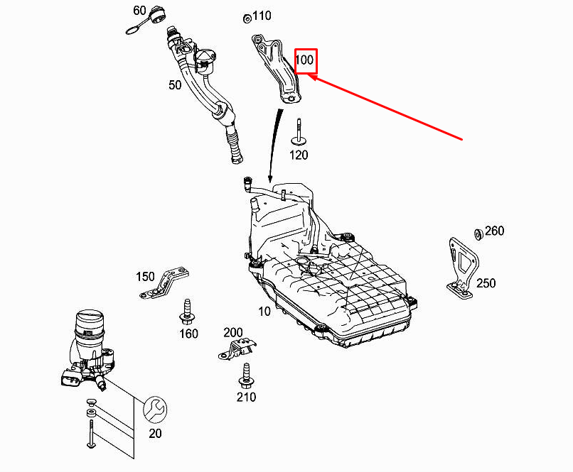 MERCEDES-BENZ GLC X253 Kraftstoffpumpenhalterung A2534750427