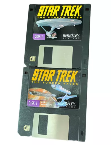 Star Trek Screen Saver Floppy Disk 1992 Macintosh PC 3.5" 90s Computer Vtg