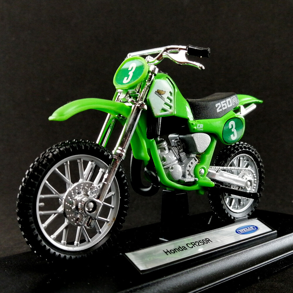 Honda CR250 R #3 Motorcycle Die-cast Model Welly 1:18 Scale Toy
