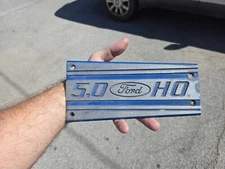 1986-1993 Ford Mustang 5.0L 302 V8 Upper Intake Cover Plaque Plate E7ZE-9E434-AA