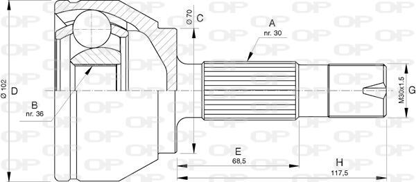 Tête de cardan Mercedes Vito 120 CDI renforcée haute performance