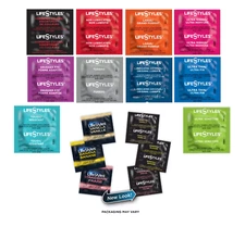Lifestyles Lubricated Latex Bulk Condoms - Choose Style & Amount Value Packs