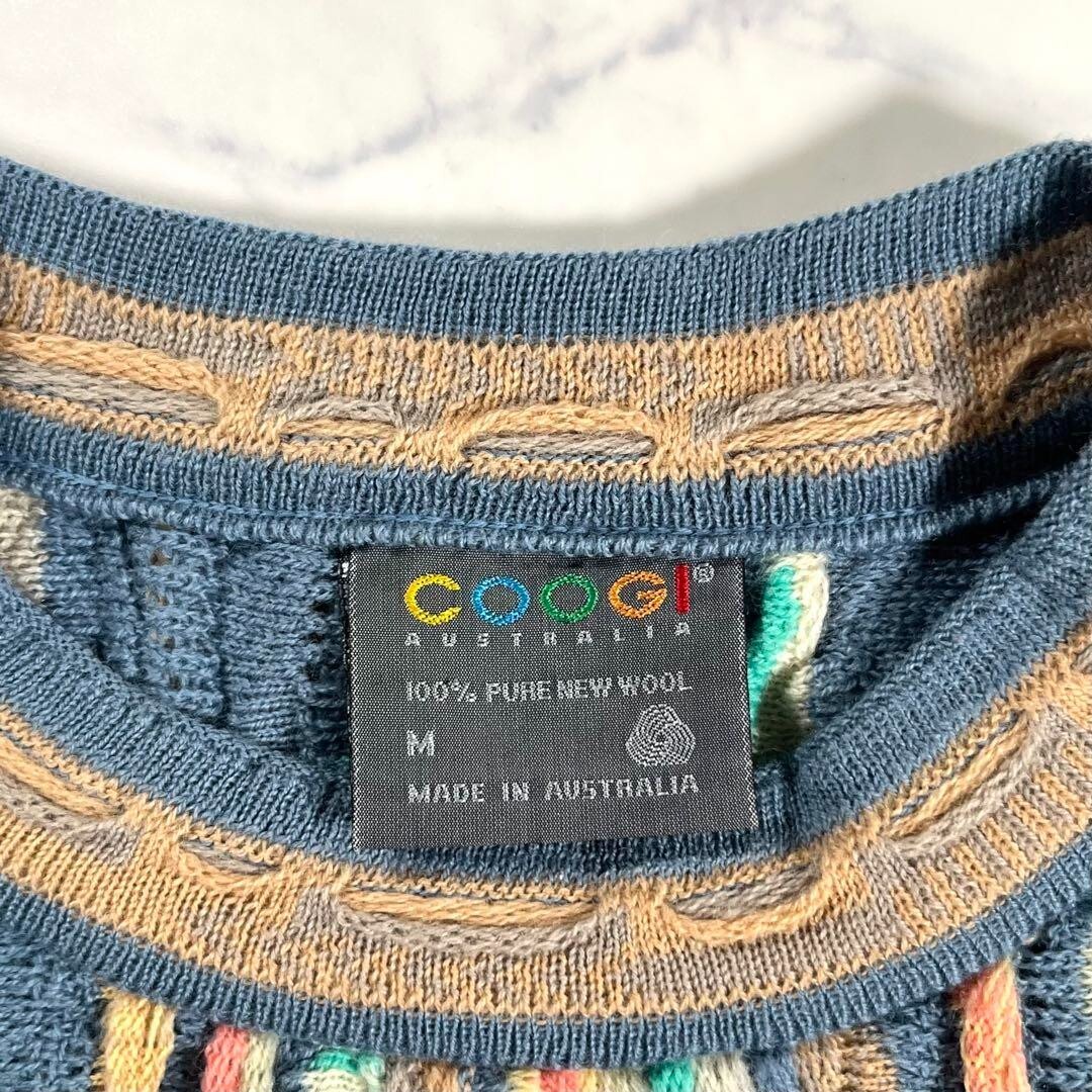 Vintage 90s Coogi Classic 3D Knit Sweater Men Size M Grandpa