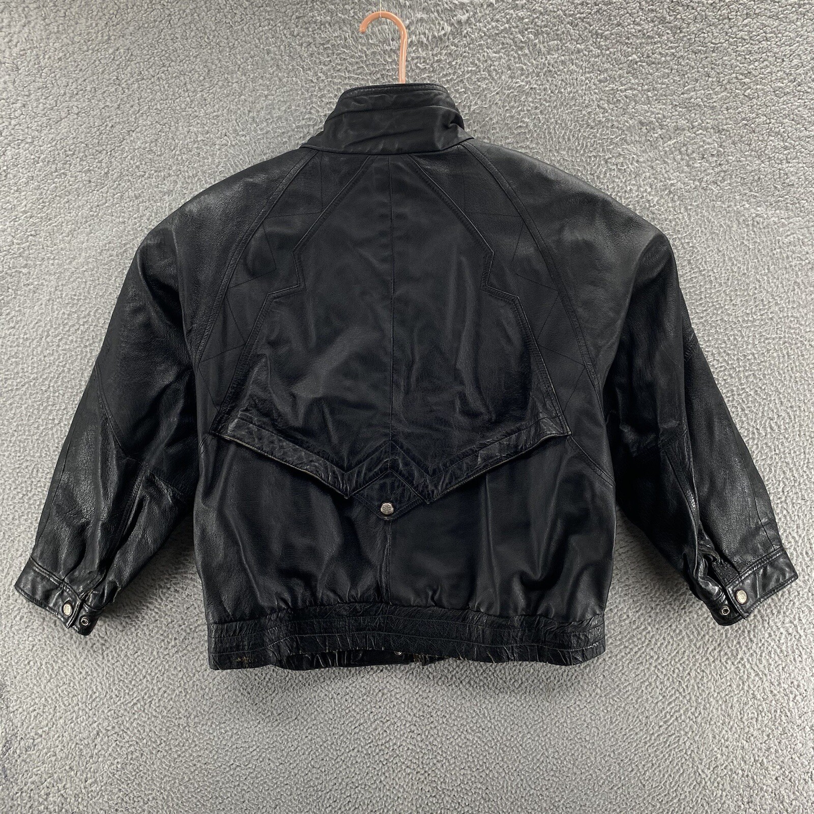 Wilsons Jacket Men Extra Large Black Leather Bike… - image 8