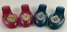 Disney Princess Sparkle Shoes Cinderella Blue Beauty Beast Belle Pink Dress Up