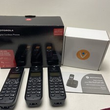 Motorola L603M Digital Cordless Phone Set Of Three Rechargeable Battery Open Box
