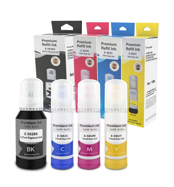 Compatible Ink Bottle Replacement for Epson 502 Refill Ink T502 for ET-2700 BCMY | eBay
