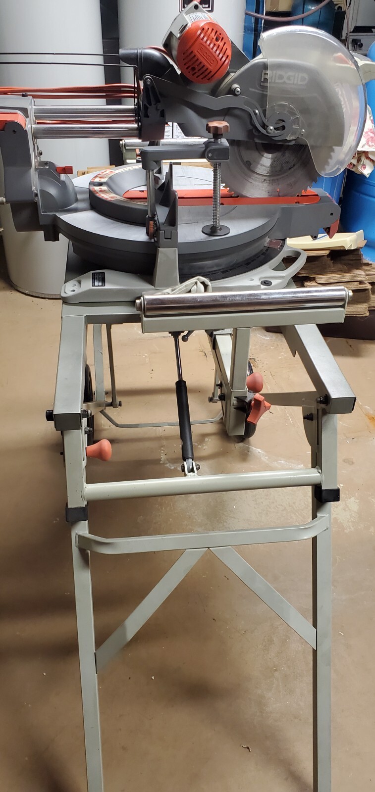 Ridgid 12" Compund Miter Saw w/MSUV Utility Cart MS 12900 AC 9940 0 eBay