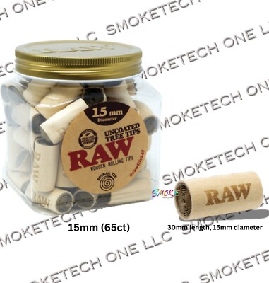 RAW Uncoated Tree Tips 65ct - 15mm diameter  30mm length
