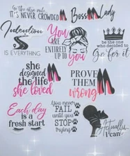 10 Women Positive Inspiration Affirmation Stickers Vision Board Laptop Journal