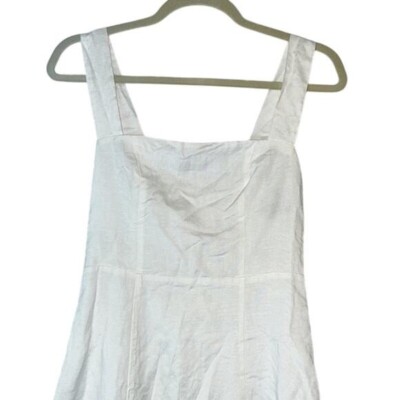 AQUA Ladies White Linen Square Neck Mini Dress, Sleeveless, Size XL, NWT! | eBay AQUA Ladies White Linen Square Neck Mini Dress, Sleeveless, Size XL, NWT! | eBay
