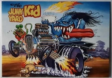 1996 Rat Fink card "Junk Yard Kid" by Ed "Big Daddy" Roth
