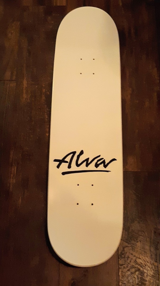 Tony Alva Signed WHITE Scratch 8.25 Autograph Skateboard Deck Alva