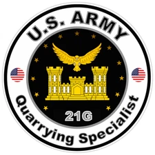 United States Army Quarrying Specialist Sticker Military Soldier Decal 5"