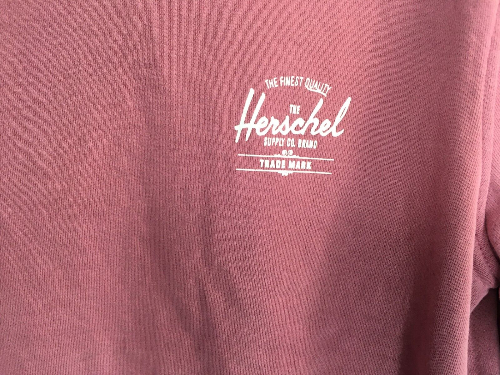 Women’s Herschel Supply CO. Logo Puce Pink Crewneck Sweater Size MD