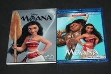 Moana (Blu-Ray/DVD/Digital, 2023) with Exclusive Disney 100 Slipcover BRAND NEW!