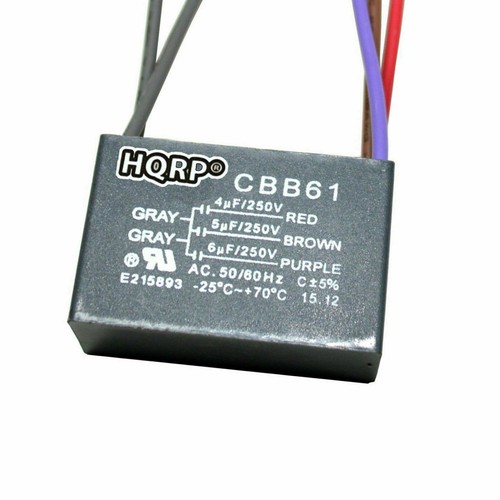 CBB61 250VAC Replacement Capacitors for Harbor Breeze Ceiling Fan (41 Models) - Picture 7 of 45