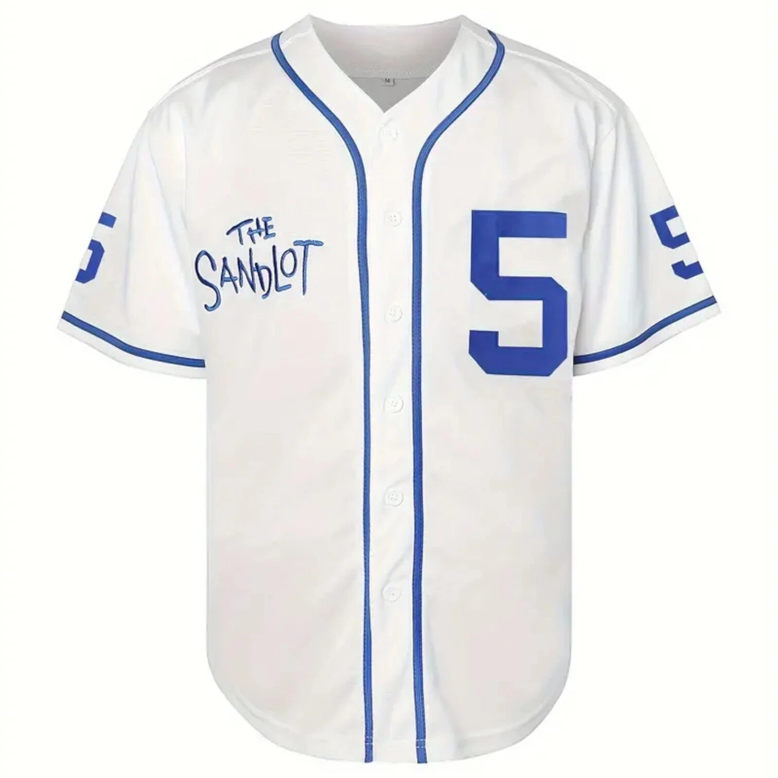Sandlot Baseball Jersey Squints #5 White Stitched