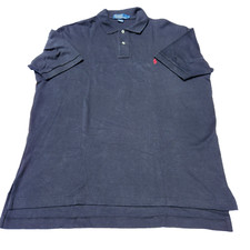 Vintage Polo Ralph Lauren Shirt Men's Sz L Black Red Pony Made in USA Preppy