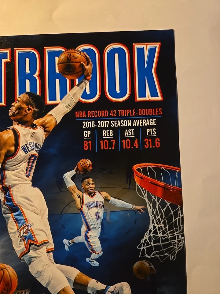 2017 Russell Westbrook OKC Triple Doubles Record 8" X 10" Photo - Image 3 of 4