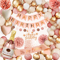 Geburtstagsdeko MäDchen Frauen, Geburtstag Deko Rosa Beige, Deko Geburtstag