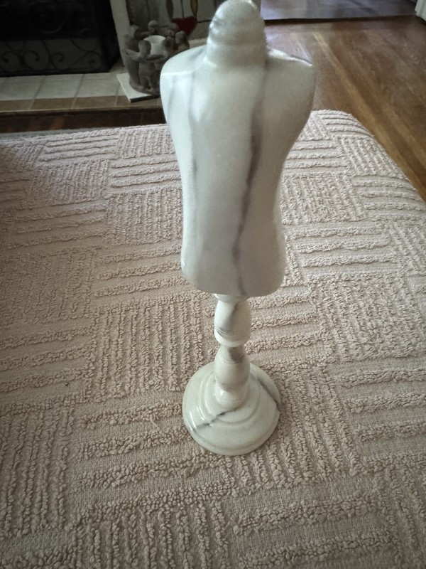 Lawton Miniature  Dress Form . Faux Marble . 7 Inches Tall