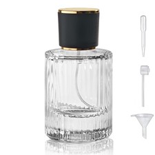 50ml Glass Spray Bottle Refillable Perfume Atomizer Round Travel Set Clear Empty