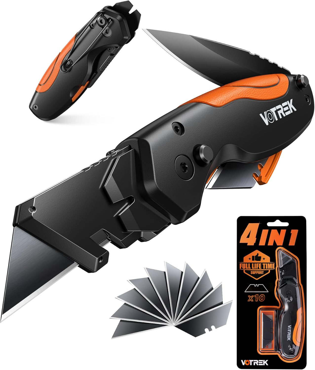Box Cutter, Pocket Knives With Belt Clip,