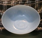 Vintage Fire King Blue Delphite Milk Glass Serving Bowl 8 in