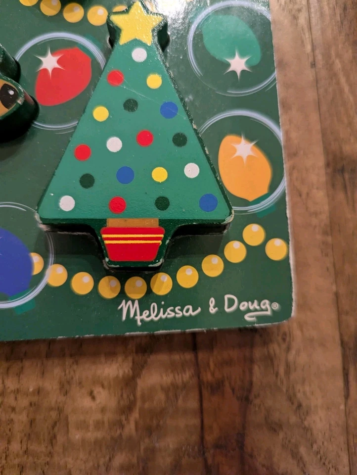 Rompecabezas grueso de madera para árbol de Navidad Melissa & Doug Foto 4 de 4