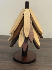 wooden tree trivet set New