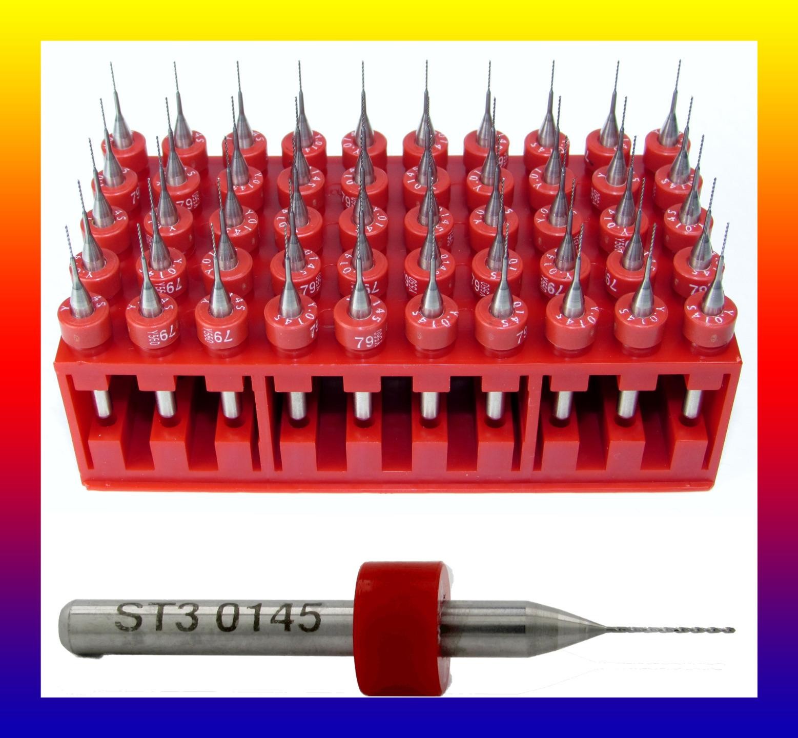 Set of 50 #79 .0145 Diameter Solid Carbide Drill Bits  - 1/8" Shanks