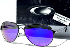 Oakley CAVEAT Shiny Black POLARIZED Galaxy Violet Purple Mirror Sunglass 4054-22