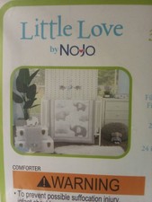 Little Love Elephant 3 Piece Mini Crib Bedding Set 1 Comforter 2 Fitted...
