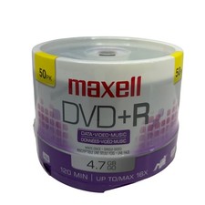 Maxell DVD R 4.7GB 120 Min 16x Blank Recordable Media 50 Pack Spindle New Sealed