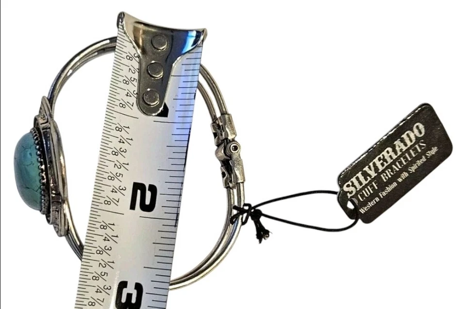 ¡NUEVO! Pulsera SILVERADO Southwestern Howlite Tono Plata Joyería 6.5"L Foto 4 de 4
