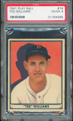 1941 Play Ball #14 Ted Williams PSA 4 VG-EX Nice Color