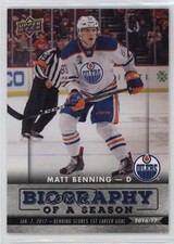 2016 Upper Deck Edmonton Oilers Biography of a Season Matthew Benning #EDM-8 n1u