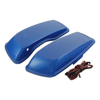 Electric Blue Hard Saddlebag Lids Fit Electra Glide Ultra Road King RG SG 14-23