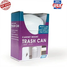 RV Wall Mount Trash Can Compact Design Swing-Top Lid 5x11 Inches 43961) New