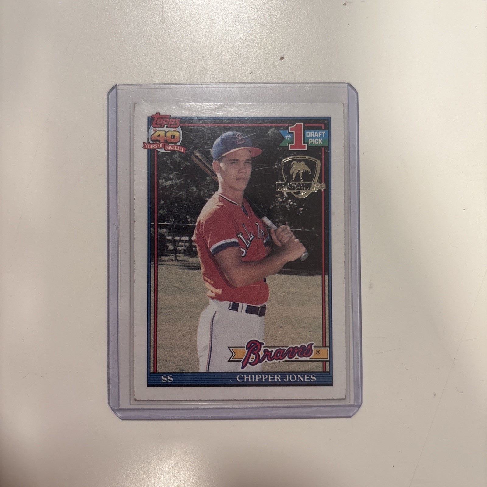 Chipper Jones 1991 Topps Desert Shield Rookie Card (RC) #333-