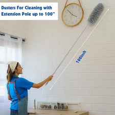 Dusters for Cleaning, Feather Duster Set, 10PCS Duster with Extension Pole Up...