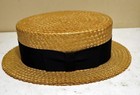 Vintage 1930s J.C. Penney "Solar Straws" Genuine Straw Boater Hat, Size 7 1/8 — photo 3
