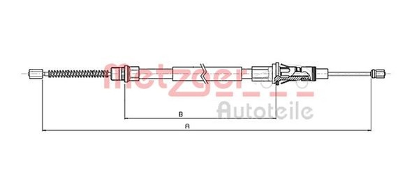Bremsseil Seilzug Feststellbremse Metzger Autoteile 10.6853 FüR Nissan Movano 2-image